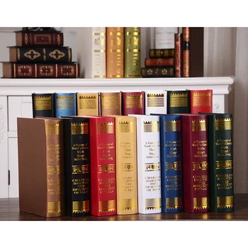 

retro decor decoration European simulation sample real desktop photo book display props bookcase