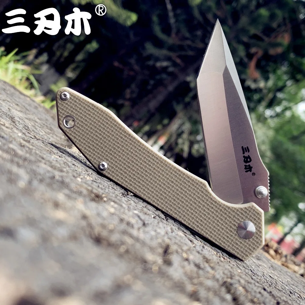 Карманный складной нож Sanrenmu SRM 9002 клинок из нержавеющей стали 12C27 для