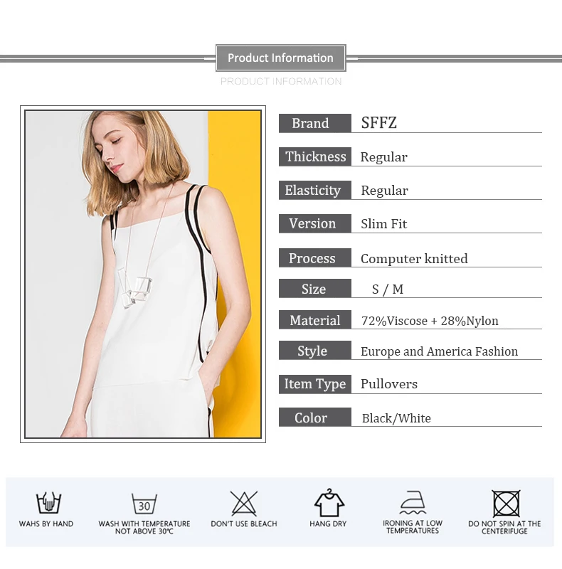 SFFZ Новые поступления летний лед шелк нательная майка мягкий свободный u-образный вырез вязаный черный белый жилет женский жилет без рукавов Cami Top