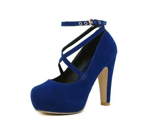 

2017 New Super Sexy High-Heeled Autumn Hight Club T Single Cross Strap With Fine Suede Wedding Shoes