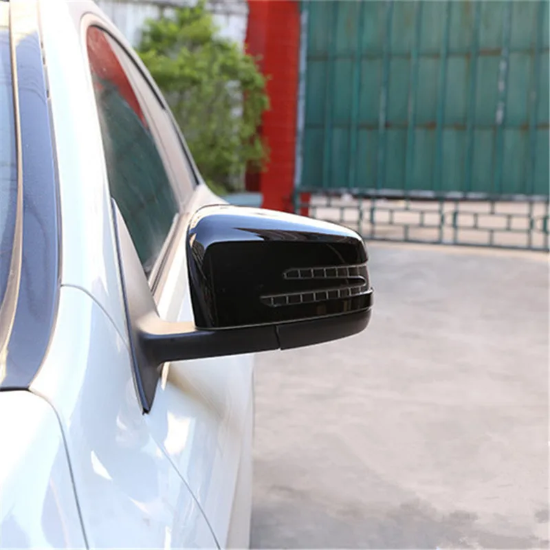 Srxtzm ABS выхлопной трубы из углеродного волокна для Mercedes Benz C, E, S A B класс W204 W212 gla GLK CLA CLS автомобили Зеркало заднего вида отделки декоративная раковина
