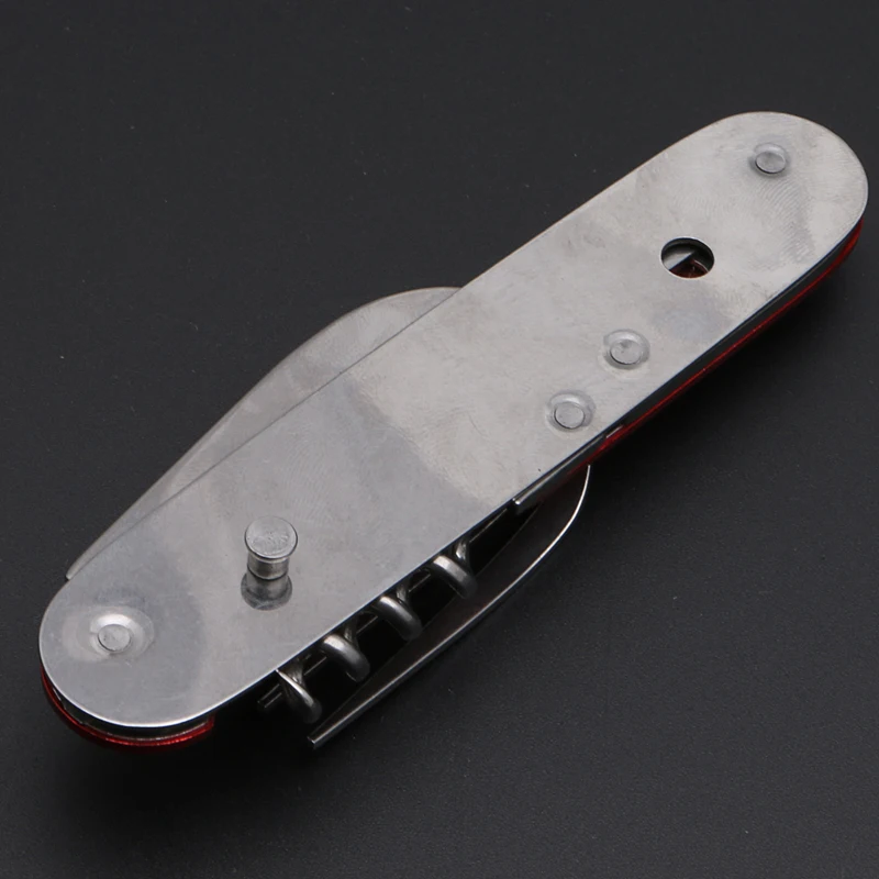 Camping al aire libre de 3 en 1 plegable de acero inoxidable cuchara tenedor cuchillo vajilla Multi herramienta para acampar