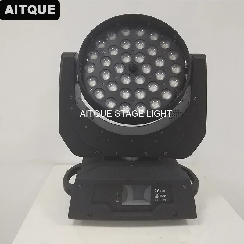 (12 штук + чехол) Dj контроллер moving head wash 36x10 Вт zoom rgbw 4в1 led light flight CASE|Эффект освещения