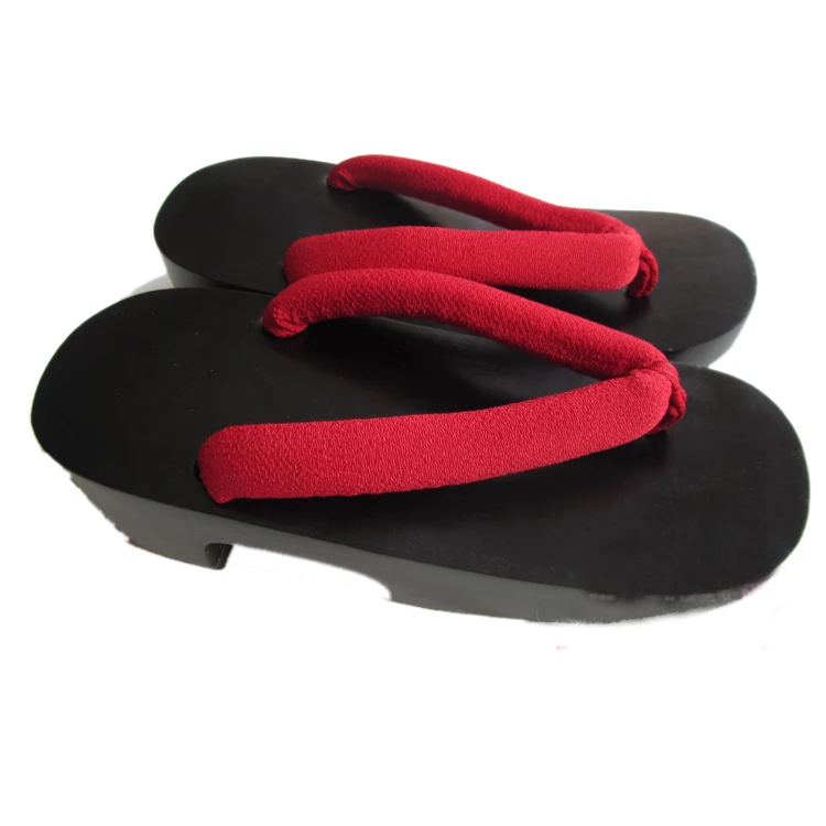 

[wamami] Red Adult Japanese Geta Yukata Kimono Shoes Zori Sandals Cosplay Geta 25.5cm Wood