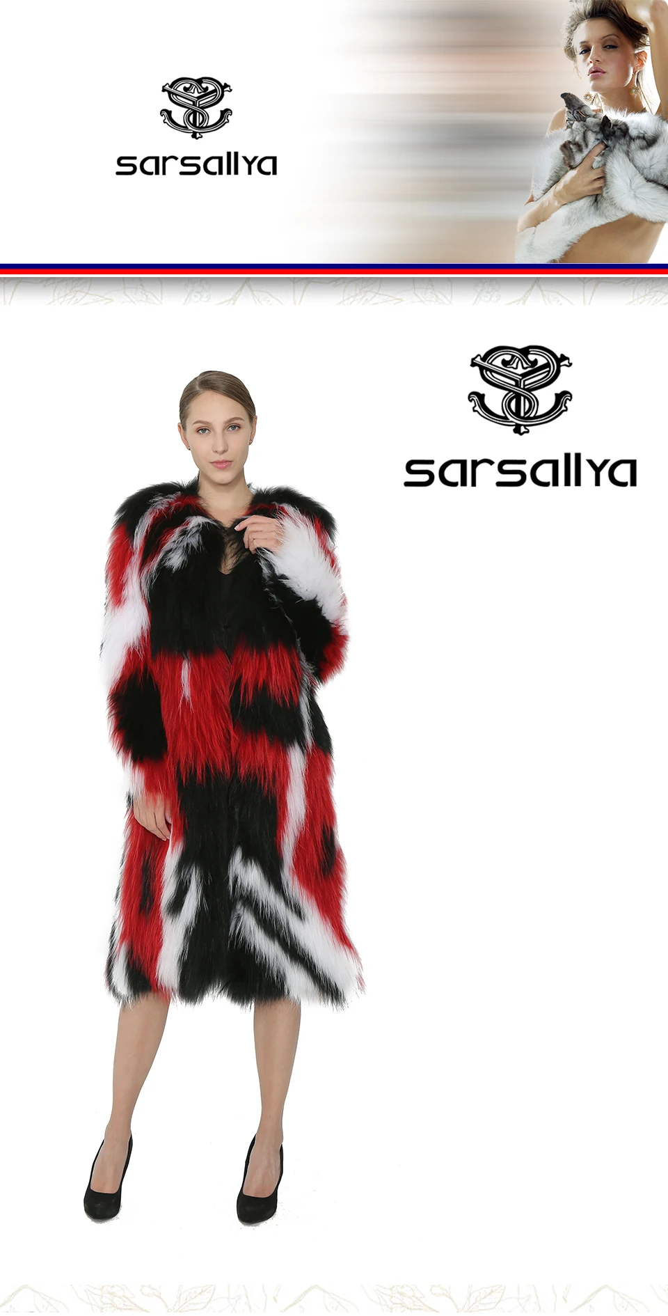 SARSALLYA Для женщин натуральным лисьим мехом пальто Зимние теплые мягкие с трикотажной Подлинная енотовидная собака шубы жилет Для женщин верхняя одежда