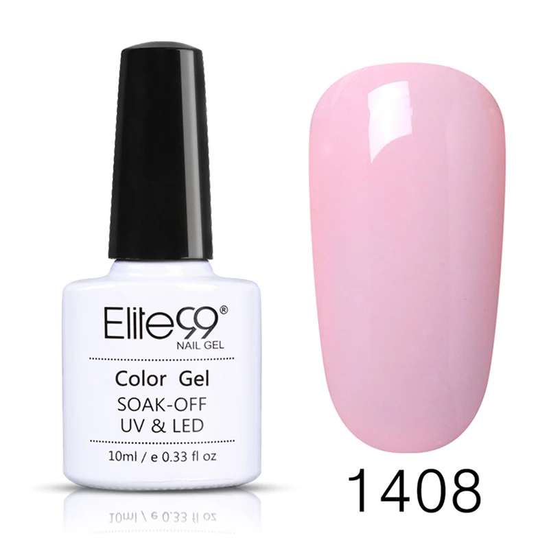 Elite99, 10 мл, Цветной Гель-лак для ногтей, замачиваемый, для дизайна ногтей, Гель-лак для маникюра, Полупостоянный эффект цветения, Цветочный УФ-Гель-лак - Цвет: 1408