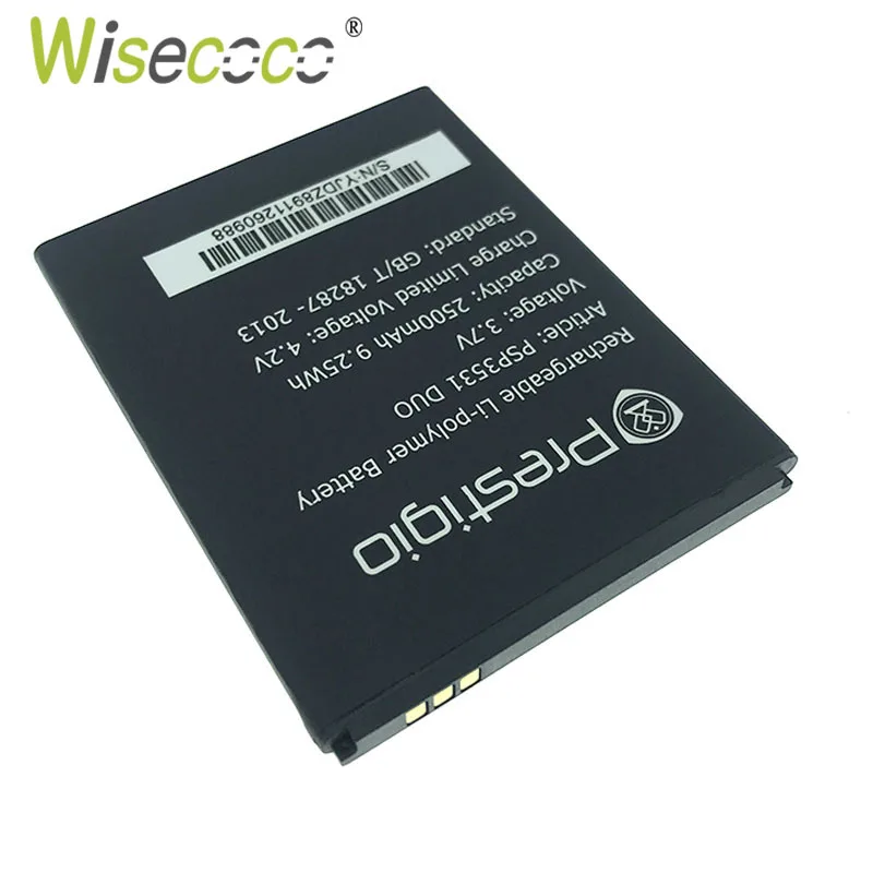 Wisecoco аккумулятор psp 3531 DUO для Prestigio psp 3531 DUO psp 7530 psp 3532 DUO Muze D3 E3 A7 сменный аккумулятор+ код отслеживания