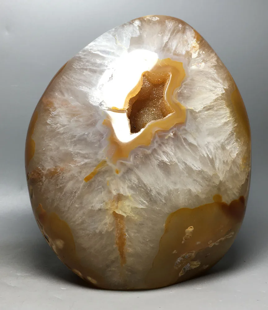 

1210g Hot selling NATURAL CARNELIAN CRYSTAL QUARTZ Agate geode Decoration crystal stone