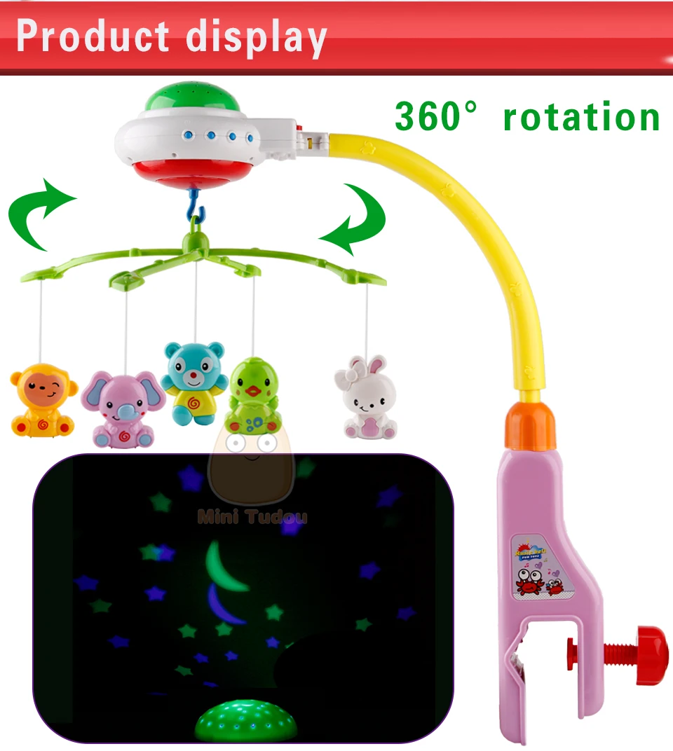 Музыка и небо проекция звезд детская погремушка кроватка подвижные детские игрушки для 0-12 месяцев детская кроватка Мобильная кровать колокольчик развивающие игрушки