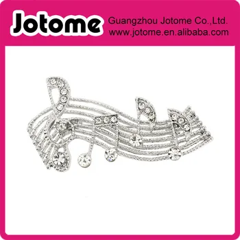 

Silver Sheet Music Note Pin 1.875 x 1 inches