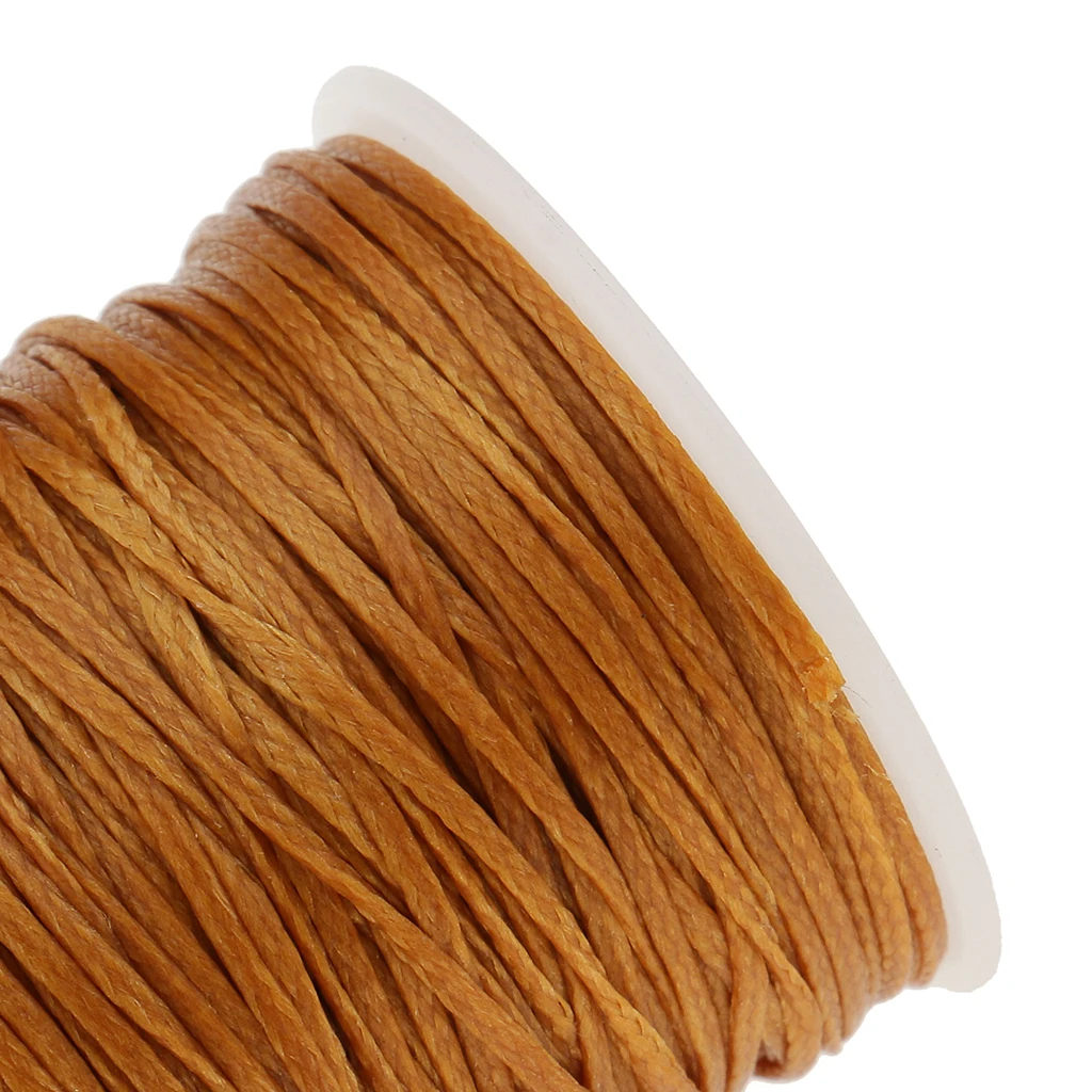 2 Spools Leather Sewing Waxed Thread Spool 1.2mm Flat Polyester Cord LeatherCraft