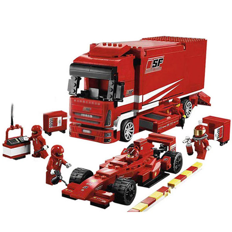 

21022 554Pcs Model building kits Compatible with Legoing 8185 F1 Automobile Carrier 3D Bricks figure toys for children