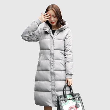 

Fashion Winter Jacket Women 2018 Thick Warm Female Jacket Cotton Coat Parkas Long Women Hooded Coat LJ0754