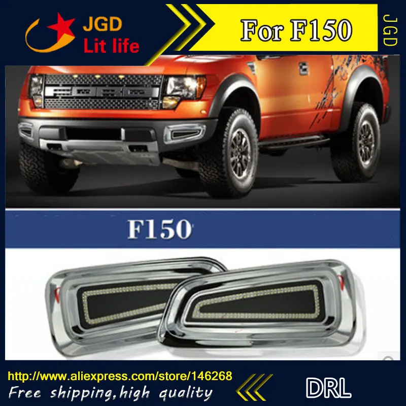 Free shipping ! 12V 6000k LED DRL Daytime running light for Raptor F150