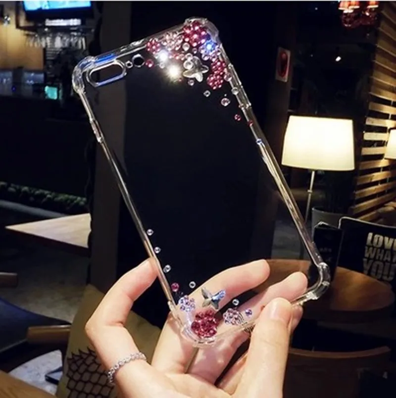 Чехол для iPhone 11Pro MAX XS Max X 8 7 6 6S Plus роскошный блестящий прозрачный чехол со стразами