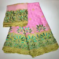 pretty nigerian bridal dress material bazin brode getzner with stones&beads,jacquard basin riche tissu africain with 2 yds scarf