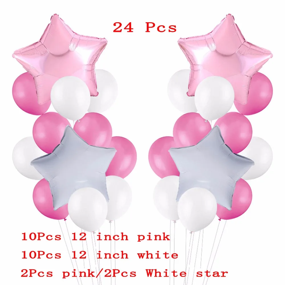 

Star Heart Foil 24Pcs 18inch star Balloons Air Wedding Ballon Helium Balloon Happy Birthday Party Decoration Kids Baloon Ballon