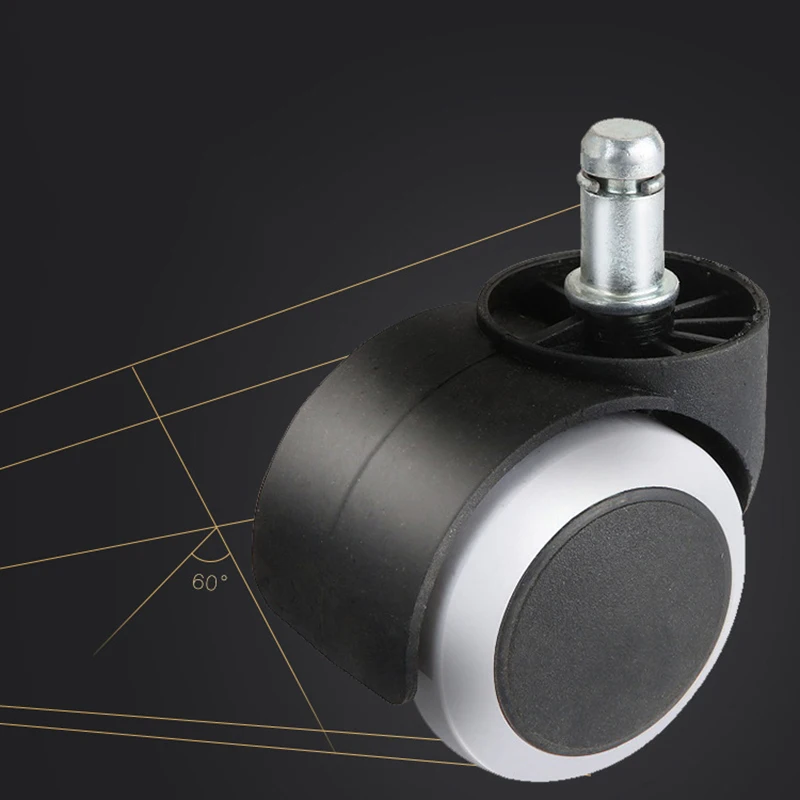 

5pcs Universal Mute Wheel 2" Replacement Office Chair Swivel Caster Rolling Roller Wheels Furniture Hardware