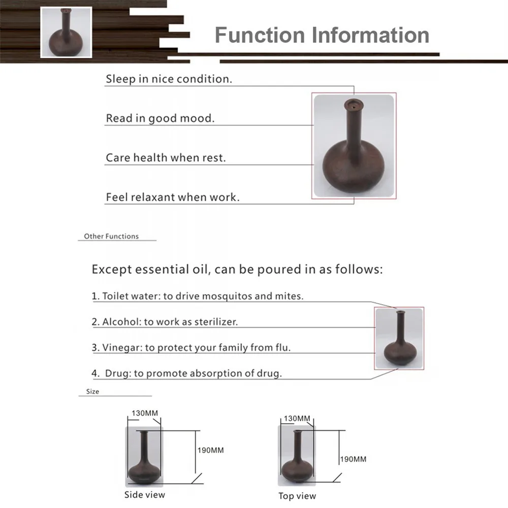 Excelvan Aroma Diffuser Ultrasonic Humidifier essential oil diffuser aroma lamp Aromatherapy electric aroma diffuser mist maker8