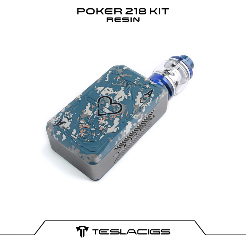 Оригинальный Teslacigs Poker 218 TC электронная сигарета набор Вт покерная коробка мод с 2