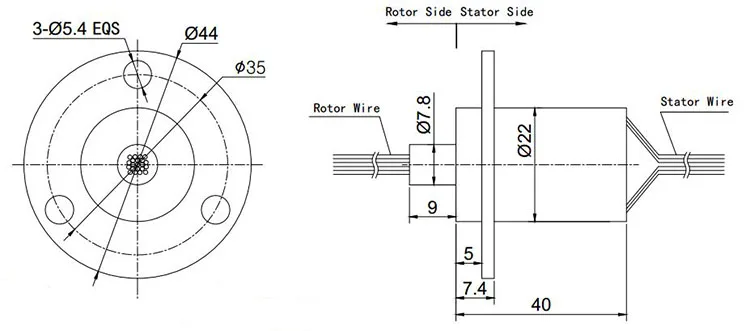 RJ45 разъём Ethernet 1 канал 1000 BaseT 6 схем 2A+ 2 схемы 5A ethernet полюсных колес с OD 22 мм