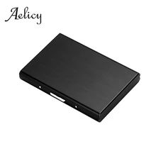 Aelicy Нержавеющая сталь Черный титан чехол для кредитных карт посылка коробка визитная карточка ID Имя держатель для карт чехол Высокое качество 0