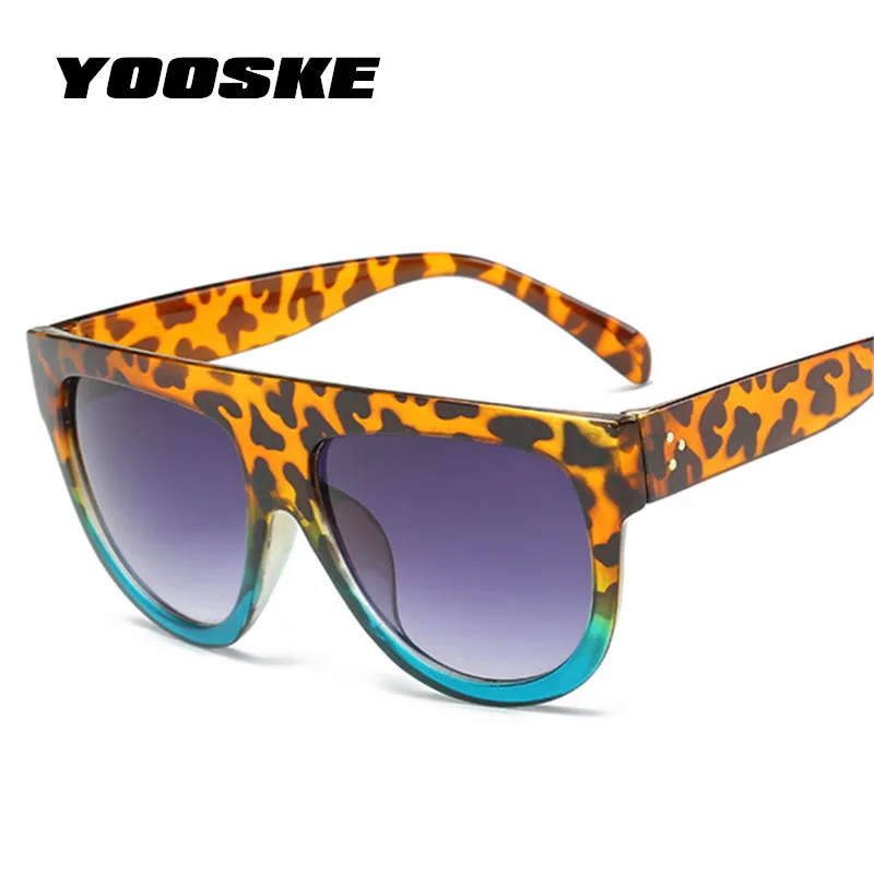 

YOOSKE Fashion Women Sunglasses Classic Big Frame Retro Sunglass Rivet ShadesSun glasses UV400 Women's Brand Designer
