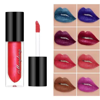 

1 Pc Glitter Lip Gloss Liquid Lipstick Shimmer Waterproof Long Lasting Moisturizer Smooth Lip Kit for Women's Makeup Cosmetic