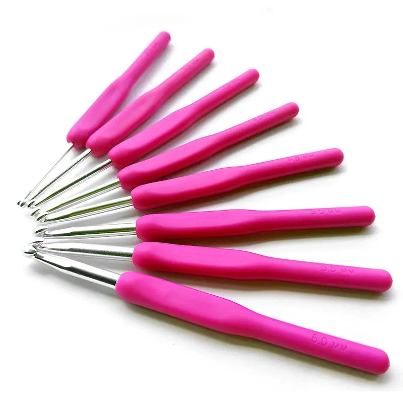 Crochet suit household Handle with a handle Crochet needle tool 8pcs