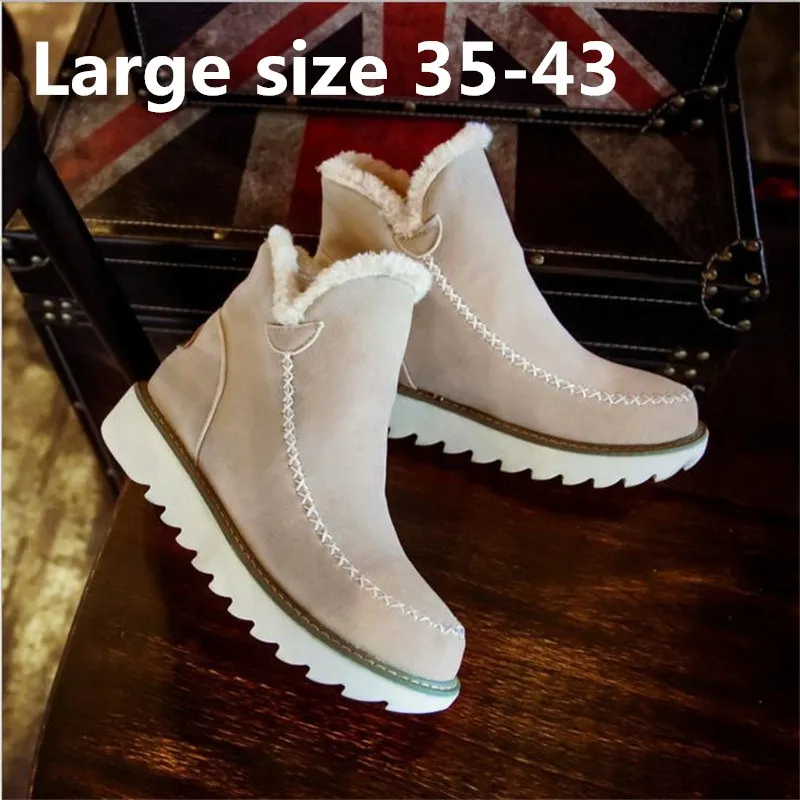 

Large Size 35-43 2018 Winter Women Warm Snow Boots Ankle Boots Women Cotton-padded Shoes Non-slip Winter Snow Boots S-40