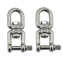 Сверхмощные нержавеющие глаза и поворотные тиски морской SS304 12 мм 16 мм Тип глаз-Челюсти Поворотный якорь соединитель для цепи для лодки или домашнего хозяйства