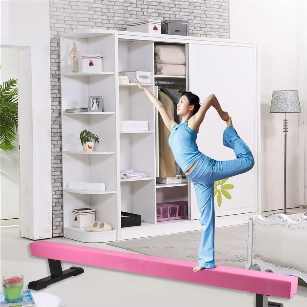 

Home Gym Training Bar With 12 18 24 Inch High Stand Durable Gymnastics Balance Beam High Performance Balance Training Tool