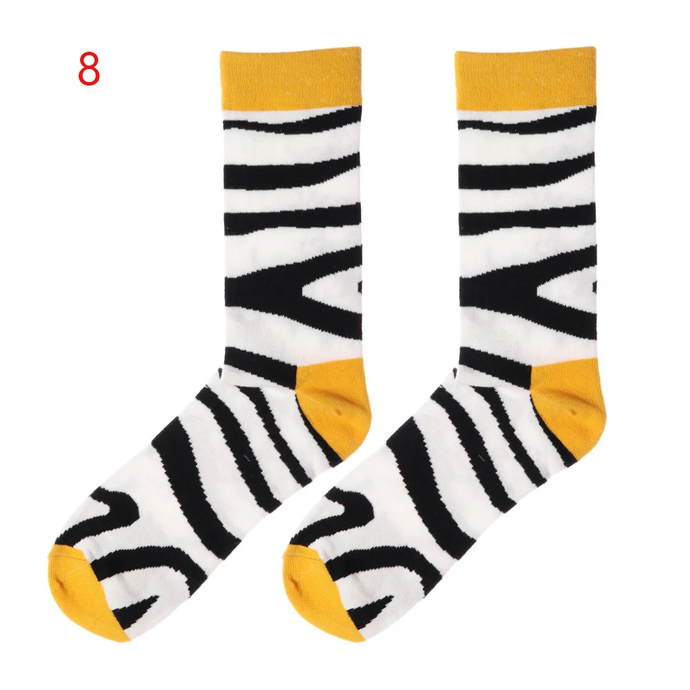 Японский Харадзюку печать ног картина искусство счастливые мужские носки контрастного цвета хлопок Смешные Чулочные изделия унисекс рождественские носки зима - Цвет: 8