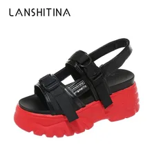Women's Sandals Summer Thick Sole Women Platform Shoes Fashion High Heel Beach Ladies Flat Sandals Sandalia Feminina Sneakers timetang new 2018 summer shoes women sandals flat platform shoes sweet women s beach sandals thick sole big size 43 c187