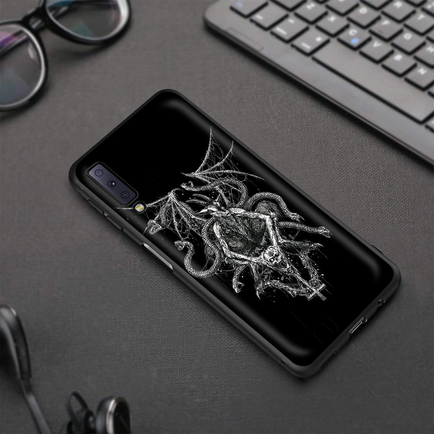 Пентаграмма 666 дьявольский сатанический чехол для Samsung Galaxy S20 S10 S9 S8 S7 S6 Plus Note 9 8 M30 M20