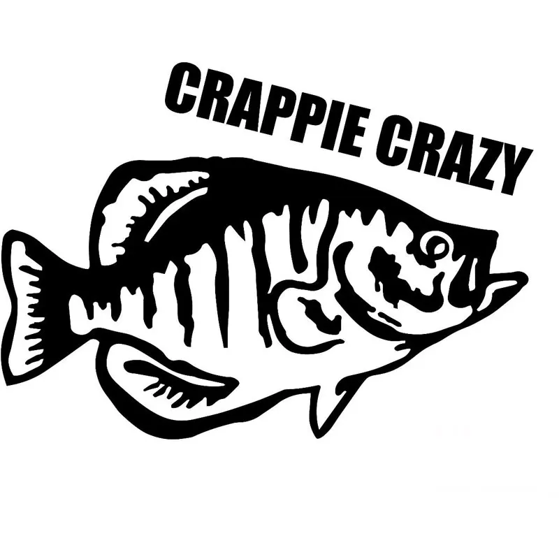 Download 25.4CM*18CM Crappie Crazy Fish Fishing Car Truck Bumper ...