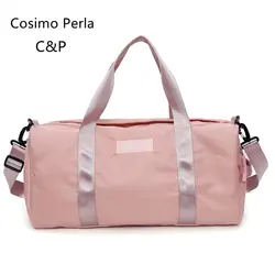 Розовая сумка для путешествий на выходные, сумка для обуви, сумка через плечо, сумка для фитнеса, дорожные сумки, Женская Ручная сумка для
