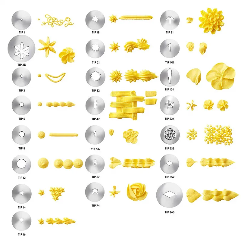 Wilton декорирование трубка наконечник набор-товары для украшения торта набор с 22 наконечники для глазировки, 1 Стандартная муфта, 1 цветок ногтей