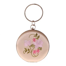 Маленький День Женский вечерний клатч сумка винтажная вышивка с цветочным принтом женские роскошные вместительные женские сумки металлическая круглая ручка Горячая