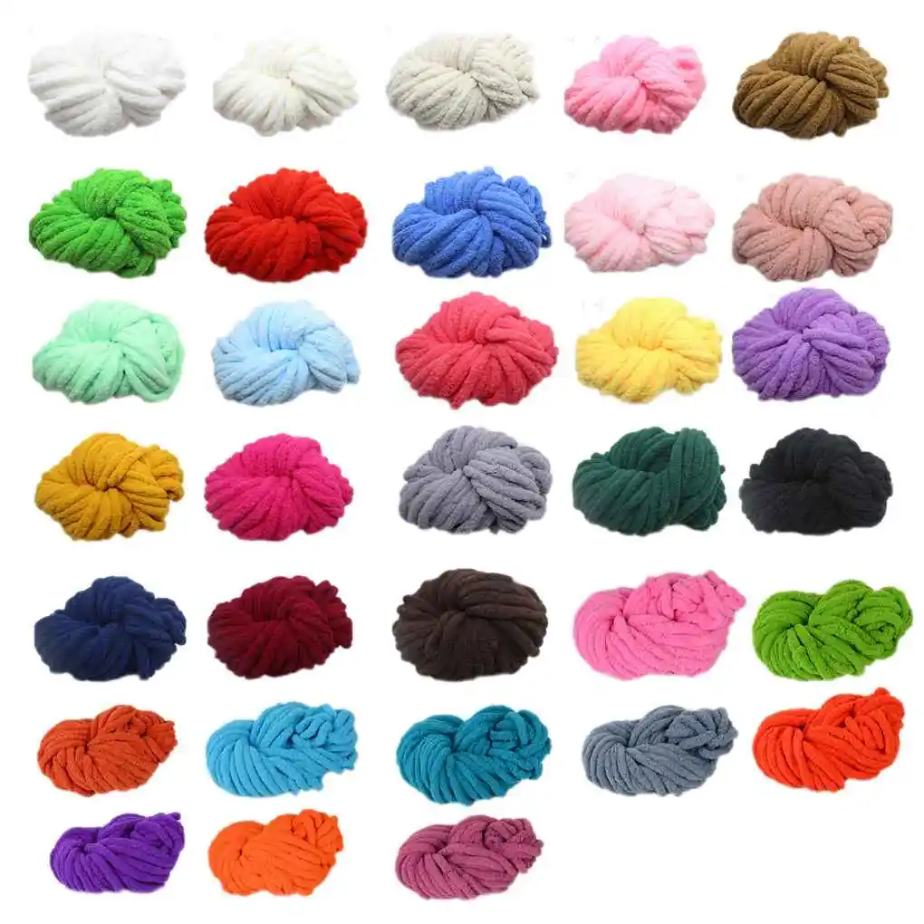 

Soft Plush Elastic Anti-Static Thick Woolen Yarn Line String Knit Crochet Sweater Hat Muffler Gloves Blanket