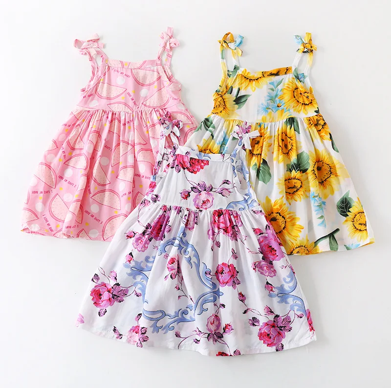 

Wholesale Baby Dress Girl Retro Cotton Blend Blouse Cotton Girl Sleeveless Backless Crocheted Pattern Princess Party Dress