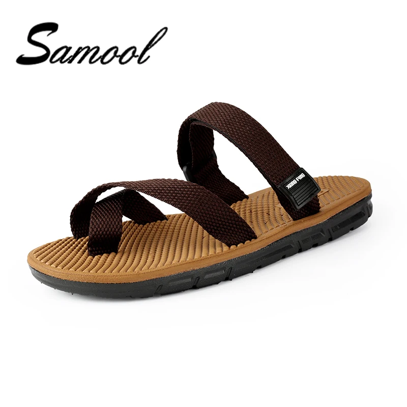 Samool Men New Style Summer Elastic Band Super Comfort Sandals Indoor Alippers Open-Toed Top Quality Mans Footwear Shoe MX5 | Обувь