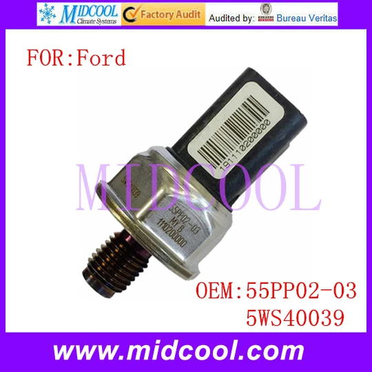 New Fuel Rail Pressure Sensor use OE NO 55PP02 03 5WS40039 for Ford