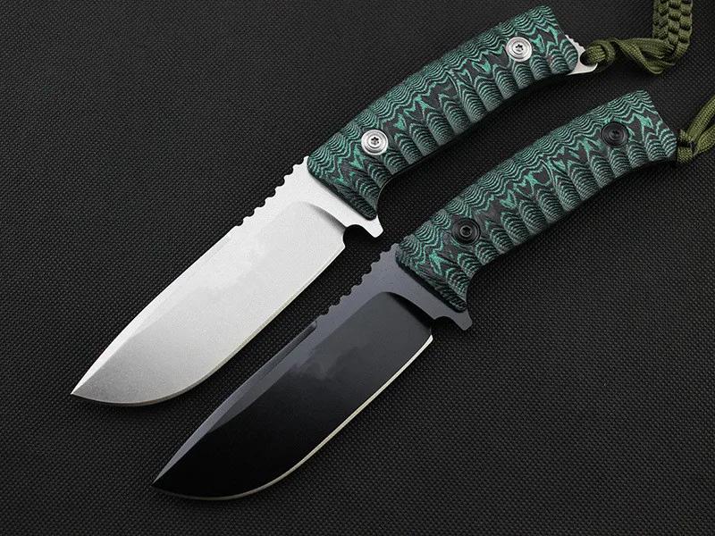 High Quality fixed D2 blade Black Green Micarta handle tactical hunting knife outdoors camping survive knives & K sheath High Quality fixed D2 blade Black Green Micarta handle tactical hunting knife outdoors camping survive knives & K sheath