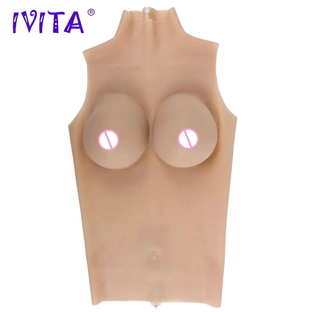 IVITA 2520 г Реалистичная силиконовая форма груди поддельные для трансвеститов