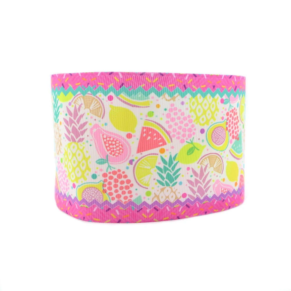 

David accessories 3"75mm watermelon printed polyester grosgrain tape ribbon 10yds,DIY handmade materials,wedding gift,10Yc3556