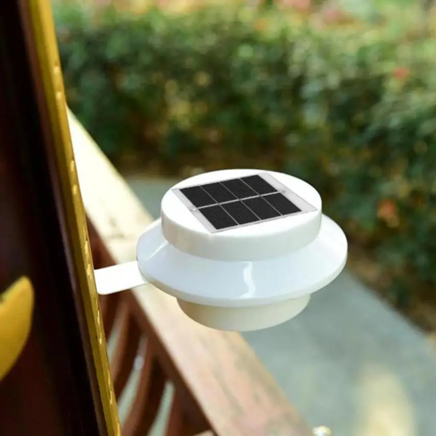 MUQGEW Солнечная энергия лампа для раковины 3LED забора уличная Светодиодная сада и