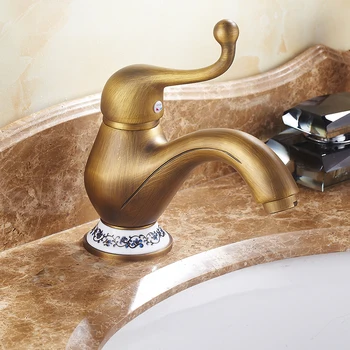 

Free shipping Antique Brass Basin Faucets Bathroom Crane Sink Basin Water Mixer Taps torneira