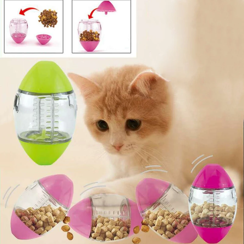 Pet Cat Treat Rugby Ball Toy Shaped Cat Food Container Design Ball-Ball Pet Food Educational Tool For Pet Training Palying