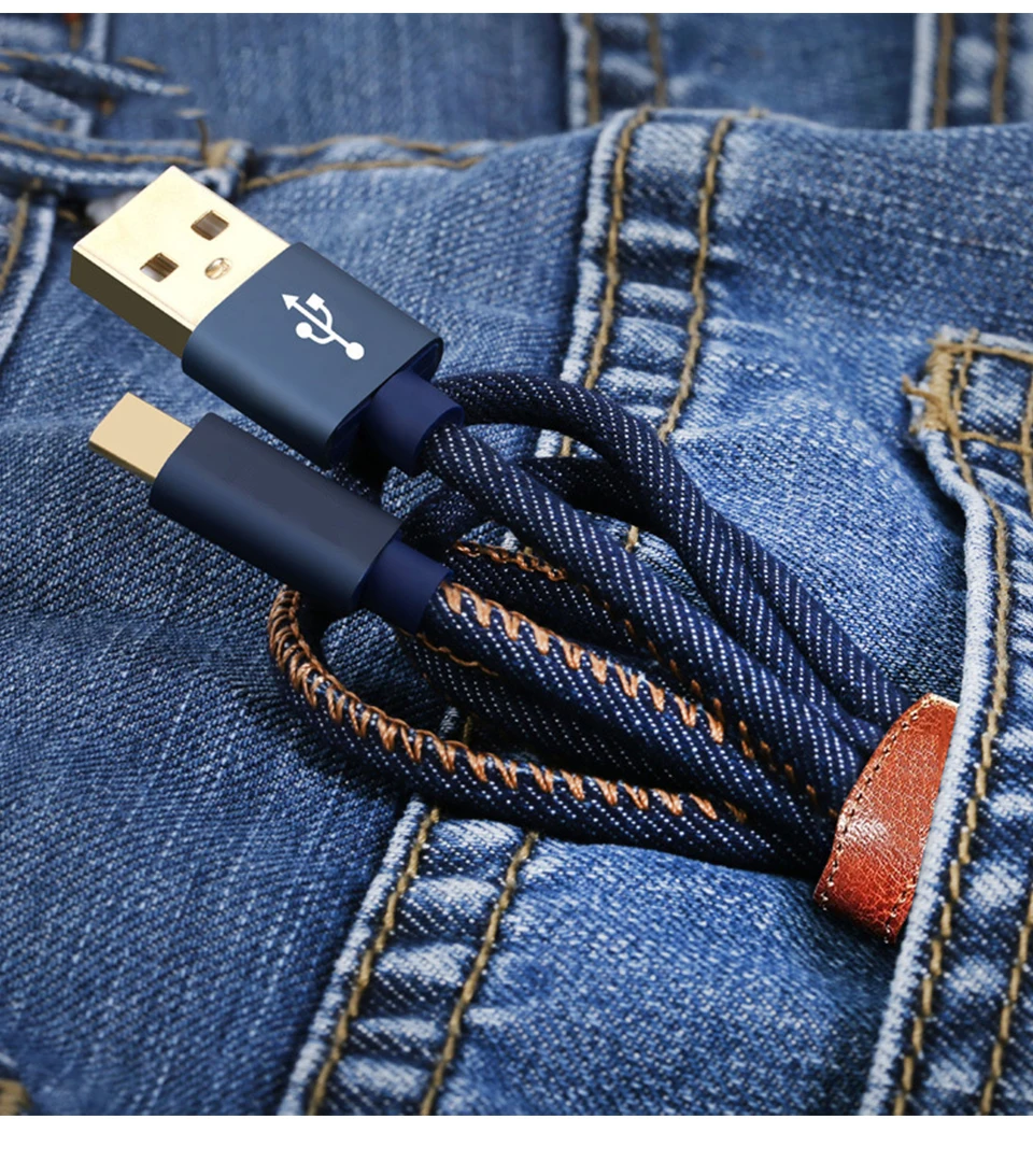 Cowboy Braided Gold-plated Plug Fast Charge Data Cable Micro USB Type C Cables For Samsung Sony Xiaomi Huawei usb Charger (12)